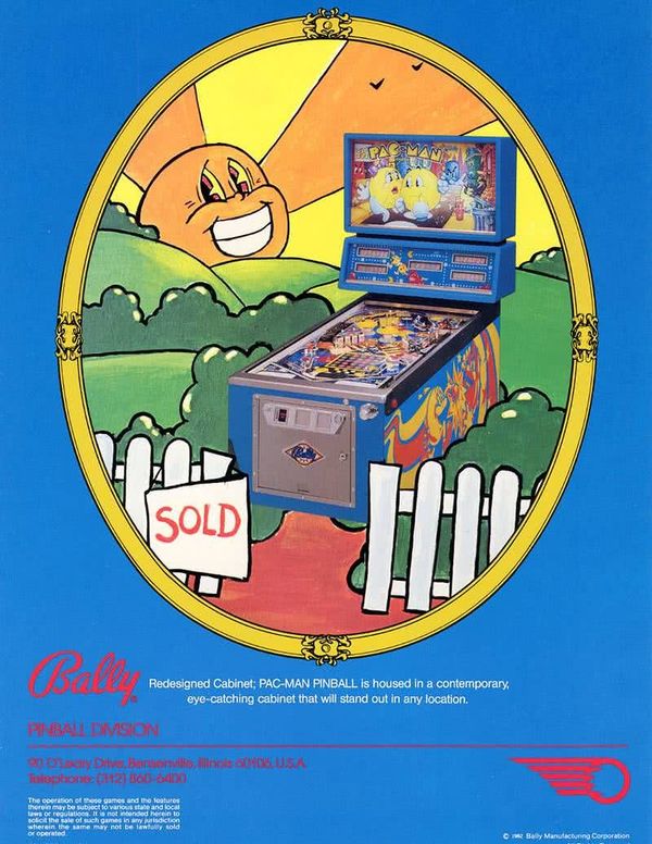 Flyer du flipper Bally Mr. & Mrs. Pac-Man 1982
