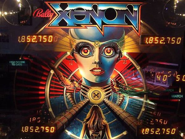 Backglass du flipper électronique Bally Xenon