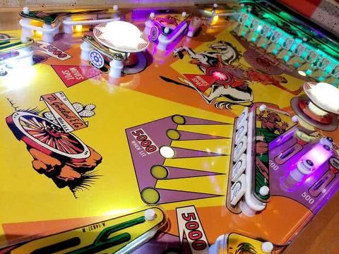 Cibles d'un flipper électromécanique Gottlieb